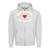 Dove Grey funny 2nd second child   daughter for 2nd favorite kid sweatshirt Zipper Hoodie - linhVisuals