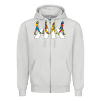 Dove Grey beatl Zipper Hoodie - linhVisuals