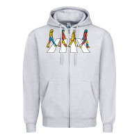 Heather Grey beatl Zipper Hoodie - linhVisuals