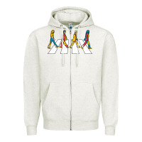 Oatmeal Heather beatl Zipper Hoodie - linhVisuals