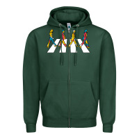 Sports Green beatl Zipper Hoodie - linhVisuals