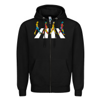 Black beatl Zipper Hoodie - linhVisuals