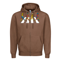 Chestnut beatl Zipper Hoodie - linhVisuals