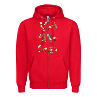 Red calvin Zipper Hoodie - linhVisuals