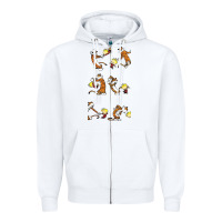 White calvin Zipper Hoodie - linhVisuals