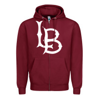 Burgundy long beach state athletics Zipper Hoodie - linhVisuals