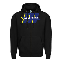 Black massachusetts maritime academy Zipper Hoodie - linhVisuals