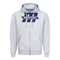 Heather Grey massachusetts maritime academy Zipper Hoodie - linhVisuals