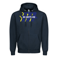 Navy massachusetts maritime academy Zipper Hoodie - linhVisuals