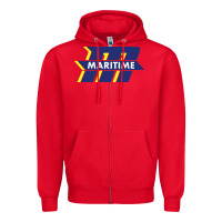 Red massachusetts maritime academy Zipper Hoodie - linhVisuals