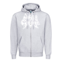 Heather Grey nasty savage 85 thrash metal Zipper Hoodie - linhVisuals