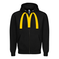 Black donalds food Zipper Hoodie - linhVisuals
