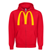 Red donalds food Zipper Hoodie - linhVisuals