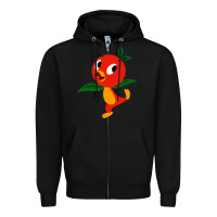 Black orange bird Zipper Hoodie - linhVisuals