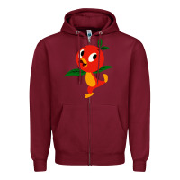 Burgundy orange bird Zipper Hoodie - linhVisuals