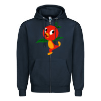 Navy orange bird Zipper Hoodie - linhVisuals
