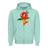 Seafoam orange bird Zipper Hoodie - linhVisuals