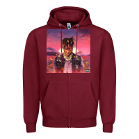 Burgundy Juice pink Zipper Hoodie - linhVisuals