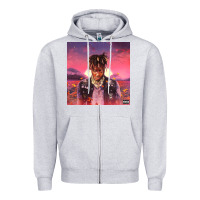 Heather Grey Juice pink Zipper Hoodie - linhVisuals