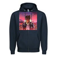 Navy Juice pink Zipper Hoodie - linhVisuals