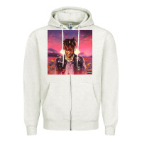 Oatmeal Heather Juice pink Zipper Hoodie - linhVisuals
