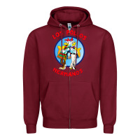 Burgundy los pollos hermanos movie Zipper Hoodie - linhVisuals