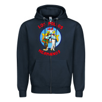 Navy los pollos hermanos movie Zipper Hoodie - linhVisuals