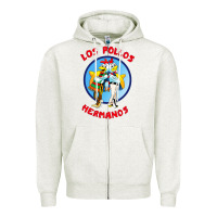 Oatmeal Heather los pollos hermanos movie Zipper Hoodie - linhVisuals