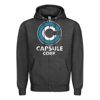 Charcoal Heather capsule corporation essentia Zipper Hoodie - linhVisuals