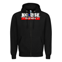 Black American punk Zipper Hoodie - linhVisuals