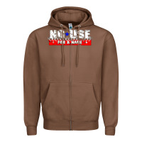 Chestnut American punk Zipper Hoodie - linhVisuals