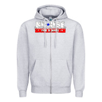 Heather Grey American punk Zipper Hoodie - linhVisuals