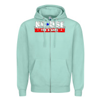 Seafoam American punk Zipper Hoodie - linhVisuals