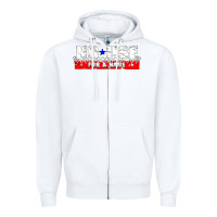 White American punk Zipper Hoodie - linhVisuals