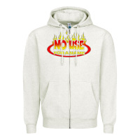 Oatmeal Heather American punk Zipper Hoodie - linhVisuals