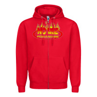 Red American punk Zipper Hoodie - linhVisuals