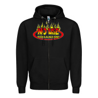 Black American punk Zipper Hoodie - linhVisuals