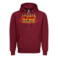 Burgundy American punk Zipper Hoodie - linhVisuals