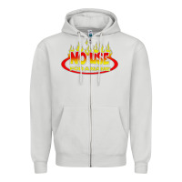 Dove Grey American punk Zipper Hoodie - linhVisuals