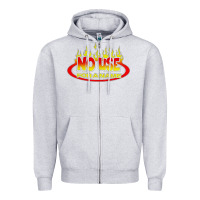 Heather Grey American punk Zipper Hoodie - linhVisuals