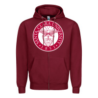 Burgundy santa clara u seal Zipper Hoodie - linhVisuals