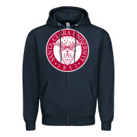 Navy santa clara u seal Zipper Hoodie - linhVisuals