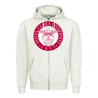 Oatmeal Heather santa clara u seal Zipper Hoodie - linhVisuals
