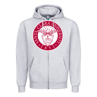 Heather Grey santa clara u seal Zipper Hoodie - linhVisuals