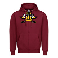 Burgundy northern kentucky norse Zipper Hoodie - linhVisuals