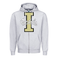 Heather Grey idaho vandals Football team Zipper Hoodie - linhVisuals