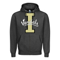 Charcoal Heather idaho vandals Football team Zipper Hoodie - linhVisuals