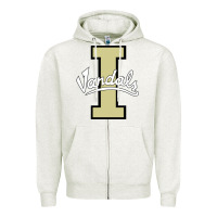 Oatmeal Heather idaho vandals Football team Zipper Hoodie - linhVisuals