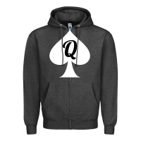 Charcoal Heather queen of spades clothes for women   qos tee t shirt Zipper Hoodie - linhVisuals