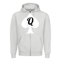 Dove Grey queen of spades clothes for women   qos tee t shirt Zipper Hoodie - linhVisuals